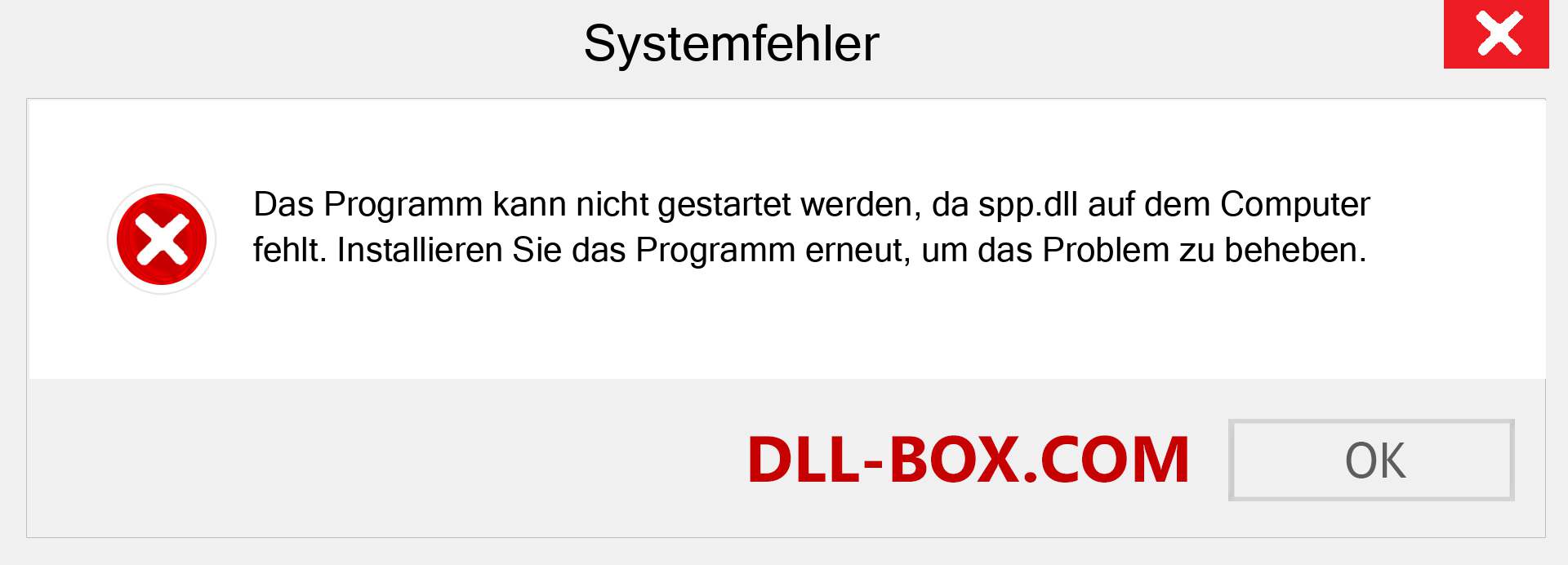 spp.dll-Datei fehlt?. Download für Windows 7, 8, 10 - Fix spp dll Missing Error unter Windows, Fotos, Bildern